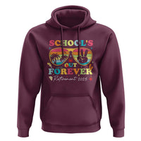 School's Out Forever Retired Teacher 2025 Hoodie Groovy Retirement