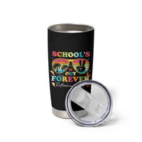 School's Out Forever Retired Teacher 2025 Tumbler Cup Groovy Retirement