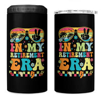 Retired Est 2025 4 in 1 Can Cooler Tumbler In My Retirement Era Groovy Summer Vibes