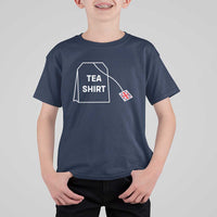I Love English Tea UK Flag T Shirt For Kid Vintage British Humor