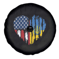 Support Ukraine Spare Tire Cover Stand With Ukraine American Ukrainian Flag
