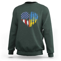 Support Ukraine Sweatshirt Stand With Ukraine American Ukrainian Flag
