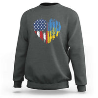 Support Ukraine Sweatshirt Stand With Ukraine American Ukrainian Flag