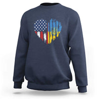 Support Ukraine Sweatshirt Stand With Ukraine American Ukrainian Flag