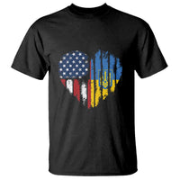 Support Ukraine T Shirt Stand With Ukraine American Ukrainian Flag