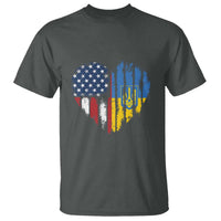 Support Ukraine T Shirt Stand With Ukraine American Ukrainian Flag