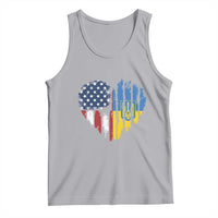 Support Ukraine Tank Top Stand With Ukraine American Ukrainian Flag