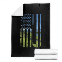 American Flag Golf Throw Blanket Golfer Funny Golf Club Golfing
