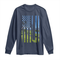 American Flag Golf Long Sleeve Shirt Golfer Funny Golf Club Golfing
