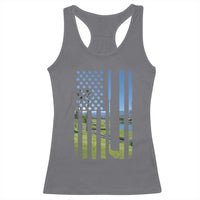 American Flag Golf Racerback Tank Top Golfer Funny Golf Club Golfing