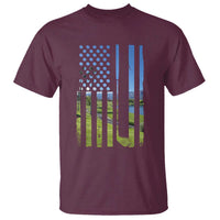American Flag Golf T Shirt Golfer Funny Golf Club Golfing