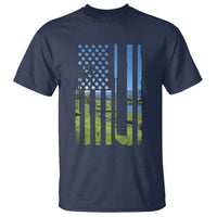 American Flag Golf T Shirt Golfer Funny Golf Club Golfing