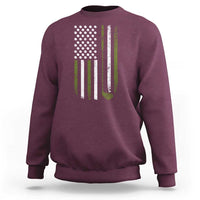 Retro American Flag Golf Sweatshirt Golfer Funny Golf Club Golfing