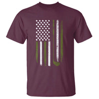 Retro American Flag Golf T Shirt Golfer Funny Golf Club Golfing
