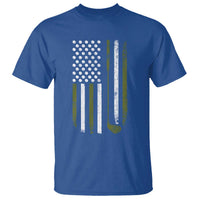Retro American Flag Golf T Shirt Golfer Funny Golf Club Golfing
