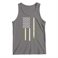 Retro American Flag Golf Tank Top Golfer Funny Golf Club Golfing