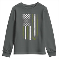 Retro American Flag Golf Youth Sweatshirt Golfer Funny Golf Club Golfing