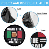 Funny Meatball Spare Tire Cover Italian Food Italy Flag - Wonder Print Shop