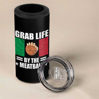 Funny Meatball 4 in 1 Can Cooler Tumbler Italian Food Italy Flag - Wonder Print Shop