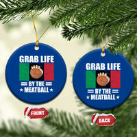 Funny Meatball Ceramic Ornament Italian Food Italy Flag - Wonder Print Shop