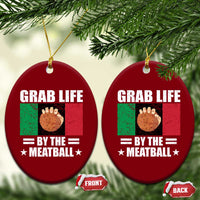 Funny Meatball Ceramic Ornament Italian Food Italy Flag - Wonder Print Shop