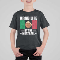Funny Meatball T Shirt For Kid Italian Food Italy Flag - Wonder Print Shop