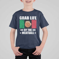 Funny Meatball T Shirt For Kid Italian Food Italy Flag - Wonder Print Shop