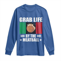 Funny Meatball Long Sleeve Shirt Italian Food Italy Flag - Wonder Print Shop