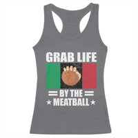Funny Meatball Racerback Tank Top Italian Food Italy Flag - Wonder Print Shop