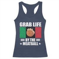 Funny Meatball Racerback Tank Top Italian Food Italy Flag - Wonder Print Shop