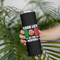 Funny Meatball Skinny Tumbler Italian Food Italy Flag - Wonder Print Shop