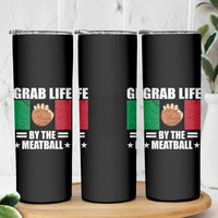 Funny Meatball Skinny Tumbler Italian Food Italy Flag - Wonder Print Shop