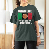Funny Meatball T Shirt For Women Italian Food Italy Flag - Wonder Print Shop