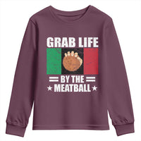 Funny Meatball Youth Sweatshirt Italian Food Italy Flag - Wonder Print Shop