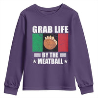 Funny Meatball Youth Sweatshirt Italian Food Italy Flag - Wonder Print Shop