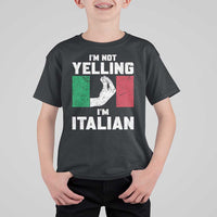 Funny Italian T Shirt For Kid Im Not Yelling Im Italian Italy Flag - Wonder Print Shop