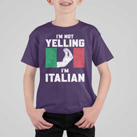 Funny Italian T Shirt For Kid Im Not Yelling Im Italian Italy Flag - Wonder Print Shop