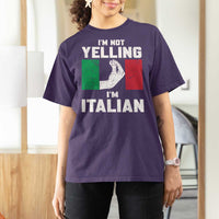 Funny Italian T Shirt For Women Im Not Yelling Im Italian Italy Flag - Wonder Print Shop