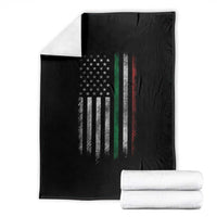 Italian American Flag Throw Blanket Retro Italy Flag Italian Family - Wonder Print Shop
