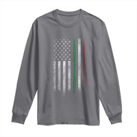 Italian American Flag Long Sleeve Shirt Retro Italy Flag Italian Family - Wonder Print Shop