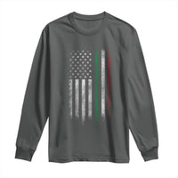Italian American Flag Long Sleeve Shirt Retro Italy Flag Italian Family - Wonder Print Shop