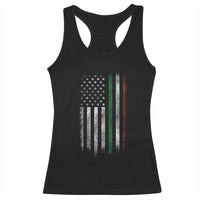Italian American Flag Racerback Tank Top Retro Italy Flag Italian Family - Wonder Print Shop