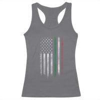 Italian American Flag Racerback Tank Top Retro Italy Flag Italian Family - Wonder Print Shop
