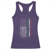 Italian American Flag Racerback Tank Top Retro Italy Flag Italian Family - Wonder Print Shop