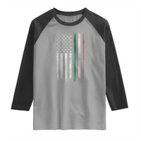 Italian American Flag Raglan Shirt Retro Italy Flag Italian Family - Wonder Print Shop