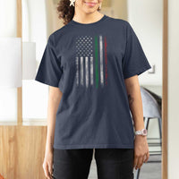 Italian American Flag T Shirt For Women Retro Italy Flag Italian Family - Wonder Print Shop