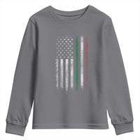 Italian American Flag Youth Sweatshirt Retro Italy Flag Italian Family - Wonder Print Shop
