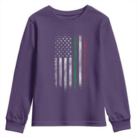 Italian American Flag Youth Sweatshirt Retro Italy Flag Italian Family - Wonder Print Shop