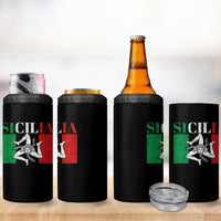 Italian Flag 4 in 1 Can Cooler Tumbler Pisa Tower Colosseum Classic Scooter Retro - Wonder Print Shop