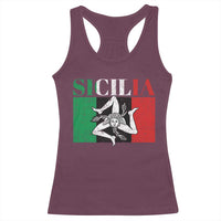 Italian Flag Racerback Tank Top Pisa Tower Colosseum Classic Scooter Retro - Wonder Print Shop